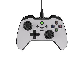 Drátový gamepad Genesis MANGAN 300, pro PC/Switch/Mobil, bílý