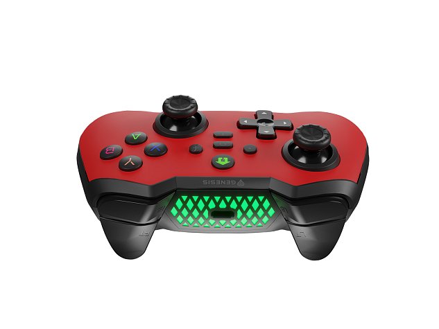 Bezdrátový gamepad Genesis MANGAN 400 pro PC/Switch/Mobil, červený