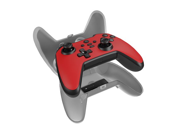 Drátový gamepad Genesis MANGAN 300, pro PC/Switch/Mobil, červený