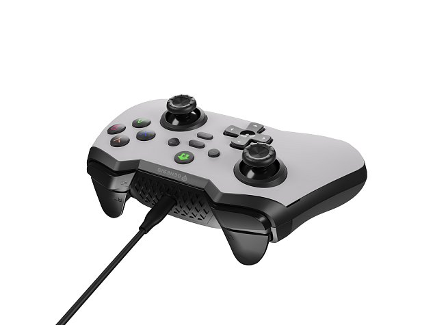 Drátový gamepad Genesis MANGAN 300, pro PC/Switch/Mobil, bílý