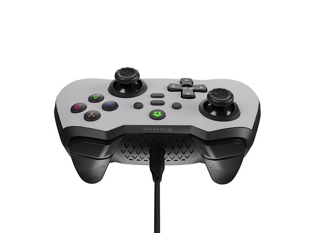 Drátový gamepad Genesis MANGAN 300, pro PC/Switch/Mobil, bílý