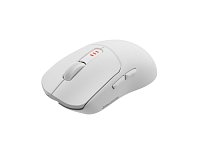 Genesis herní myš ZIRCON 500/Herní/Optická/10 000DPI/Bezdrátová USB + Bluetooth/Bílá