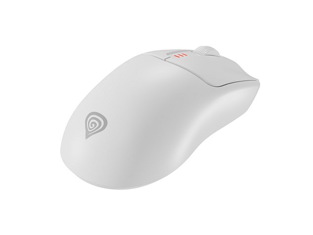 Genesis herní myš ZIRCON 500/Herní/Optická/10 000DPI/Bezdrátová USB + Bluetooth/Bílá