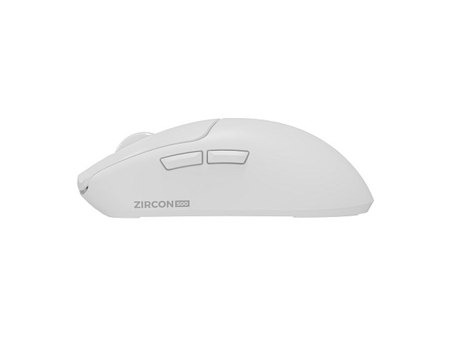 Genesis herní myš ZIRCON 500/Herní/Optická/10 000DPI/Bezdrátová USB + Bluetooth/Bílá