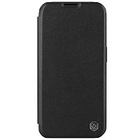 Nillkin Qin Book PRO Plain Leather Pouzdro pro Apple iPhone 15 Pro Classic Black