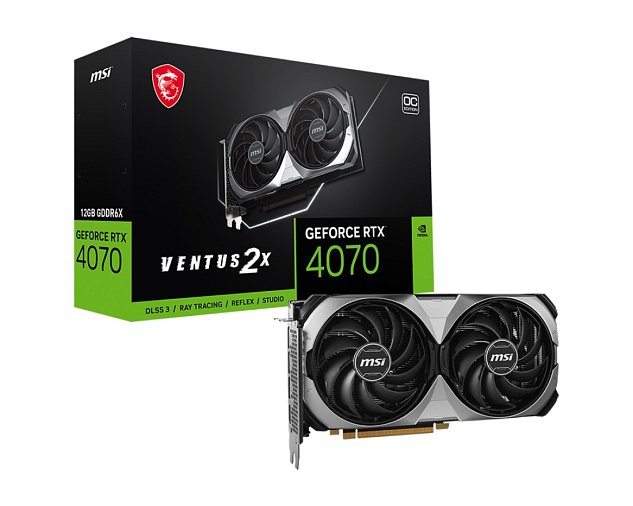 MSI GeForce RTX 4070 VENTUS 2X E/OC/12GB/GDDR6x