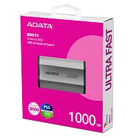 ADATA externí SSD SE810 1000GB stříbrná