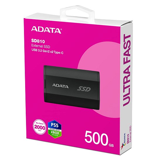 ADATA externí SSD SE810 500GB černá