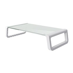 TRUST MONTA GLASS MONITOR STAND WHT