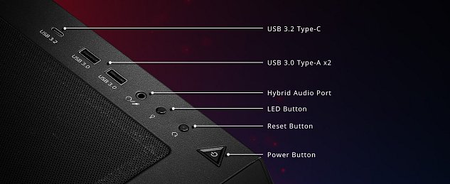 Adata XPG STARKER AIR skříň černá 4xFAN + USB-C