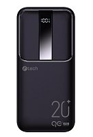 Powerbanka C-tech 20000mAh, Li-Pol, 22,5W, USB-C/USB-A/micro USB