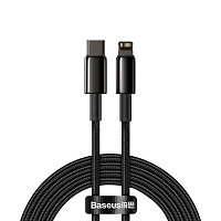 Baseus Datový kabel Tungsten Gold PD 20W 2m USB-C/Lightning černý