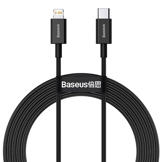 Baseus Datový kabel Superior Series USB-C/Lightning 20W 2m černý