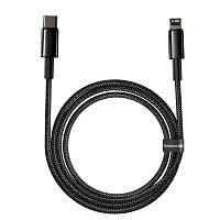 Baseus Datový kabel Tungsten Gold PD 20W 2m USB-C/Lightning černý