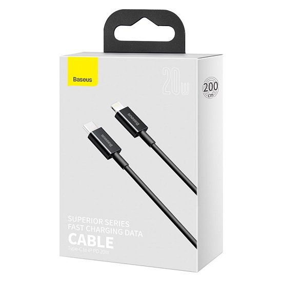 Baseus Datový kabel Superior Series USB-C/Lightning 20W 2m černý