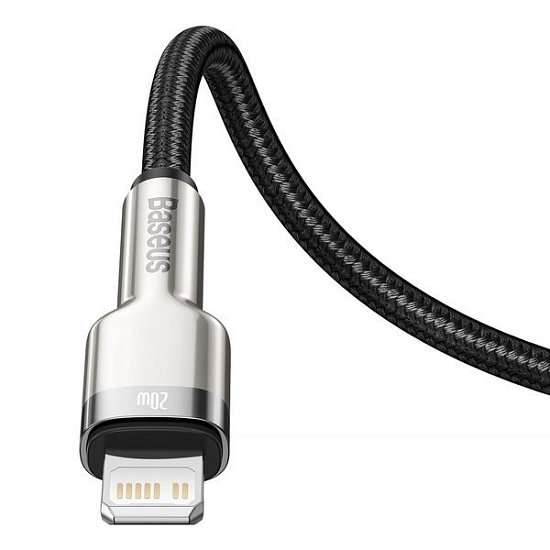 Baseus Datový kabel Cafule USB-C/Lightning PD 20W 2m černý