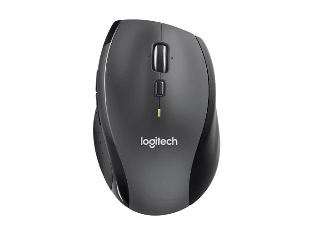 Logitech M705 Marathon/Kancelářská/Optická/Pro praváky/1 000 DPI/Bezdrátová USB/Černá-šedá