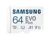 Samsung EVO Plus/micro SDXC/64GB/UHS-I U1 / Class 10/+ Adaptér/Bílá