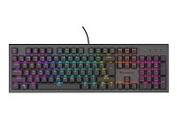 GENESIS mechanická herní klávesnice THOR 303/RGB/Outemu Peach Silent/Drátová USB/US layout/Černá