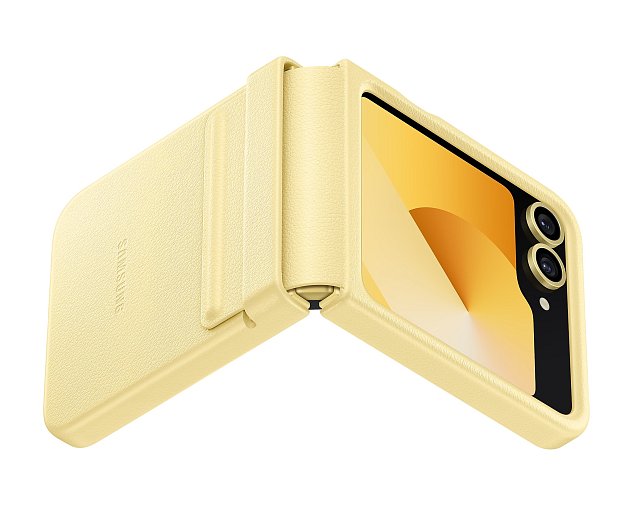 Samsung Ochranný kryt z veganské kůže pro Flip 6 Yellow