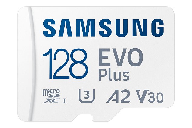 Samsung EVO Plus/micro SDXC/128GB/UHS-I U3 / Class 10/+ Adaptér/Bílá