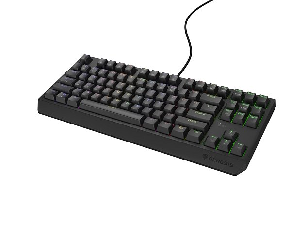 Genesis herní klávesnice THOR 230/TKL/RGB/Outemu Red/Drátová USB/US layout/Černá