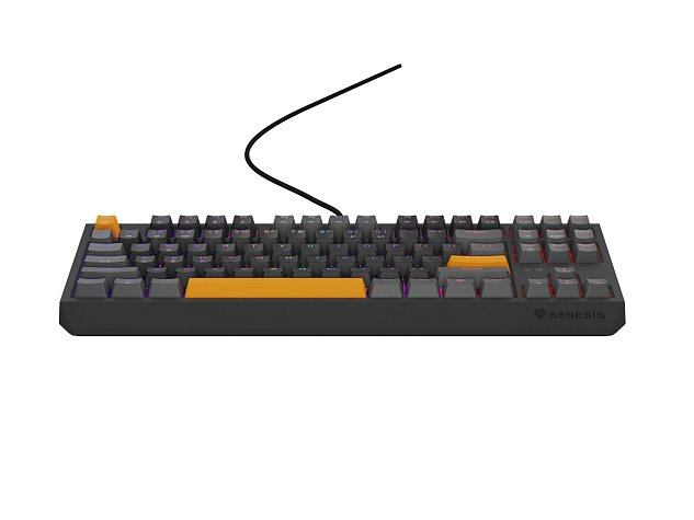 Genesis herní klávesnice THOR 230/TKL/RGB/Outemu Red/Drátová USB/US layout/Anchor Positive Šedá