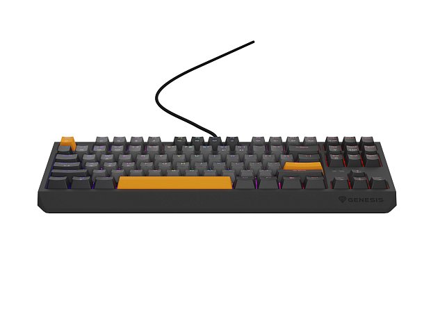 Genesis herní klávesnice THOR 230/TKL/RGB/Outemu Red/Drátová USB/US layout/Anchor Negative Šedá