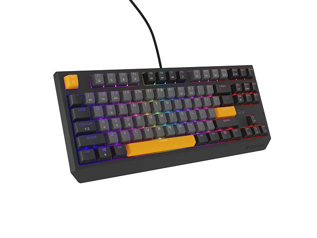 Genesis herní klávesnice THOR 230/TKL/RGB/Outemu Red/Drátová USB/US layout/Anchor Negative Šedá