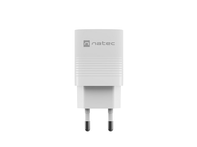 Universální USB nabíječka Natec RIBERA GaN 30W, 1X USB-A, 1X USB-C, Bílá