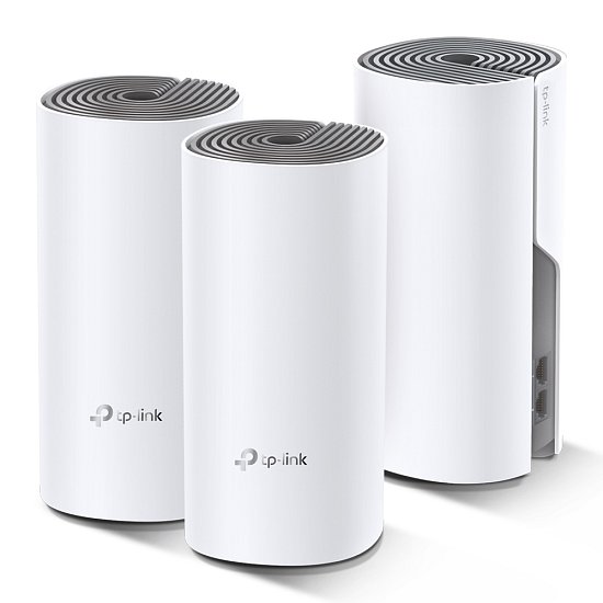 TP-Link AC1200 Whole-home Mesh WiFi System Deco E4(3-pack), 2x10/100 RJ45