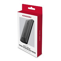 AXAGON EEM2-GTS2, USB-C 10Gbps - M.2 NVMe & SATA SSD kovový THIN box, bezšroubkový