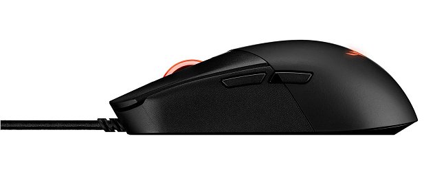 Asus ROG Strix Impact III/Herní/Optická/Pro praváky/12 000 DPI/Drátová USB/Černá