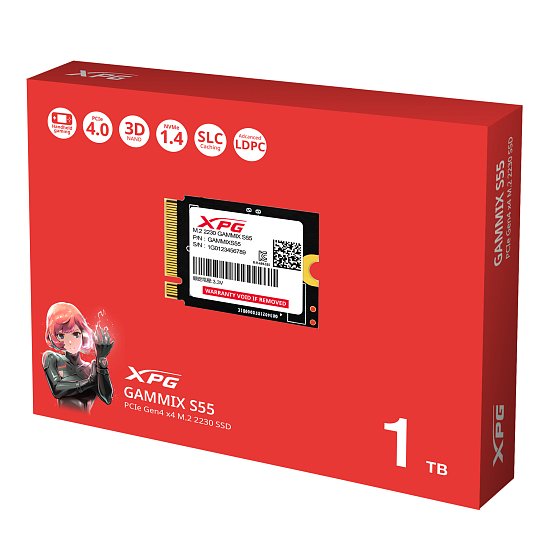 ADATA SSD 1TB GAMMIX S55 Gen 4x4 2230