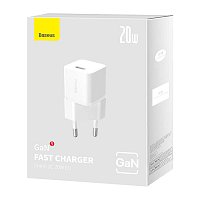 Baseus Rychlonabíječka do sítě GaN5 Mini 20W EU bílá