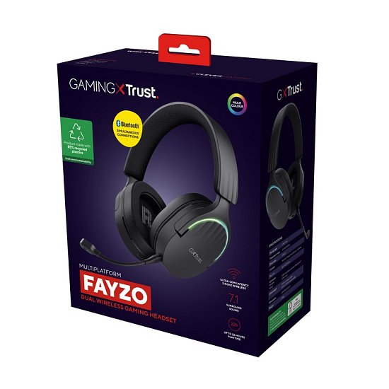 TRUST GXT491 FAYZO WIRELESS HEADSET BLK