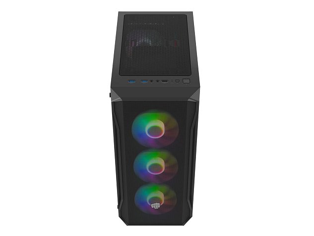 PC skříň Fury SHOBO/Midi Tower/Transpar./Černá