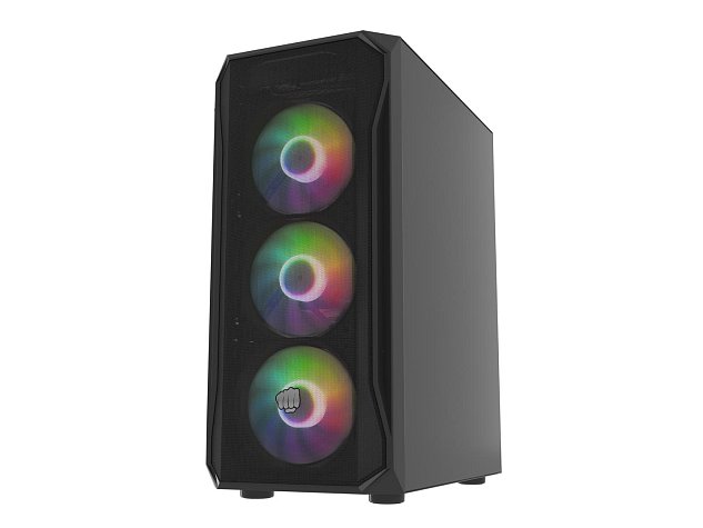 PC skříň Fury SHOBO/Midi Tower/Transpar./Černá