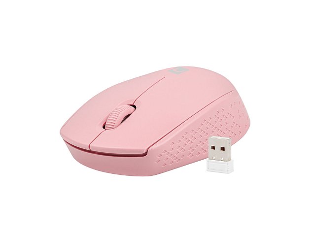 Myš Natec STORK/Kancelářská/Optická/1 600 DPI/Bezdrátová USB/Růžová