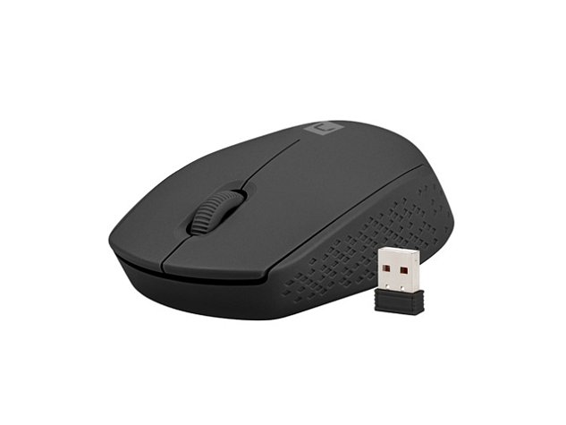 Myš Natec STORK/Kancelářská/Optická/1 600 DPI/Bezdrátová USB/Černá