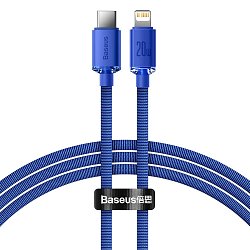 Baseus CAJY000203 Crystal Shine Series Datový Kabel USB-C - Lightning 20W 1,2m Blue