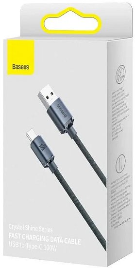 Baseus CAJY000401 Crystal Shine Series Datový Kabel USB - USB-C 100W 1,2m Black