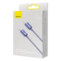 Baseus CAJY000205 Crystal Shine Series Datový Kabel USB-C - Lightning 20W 1,2m Purple