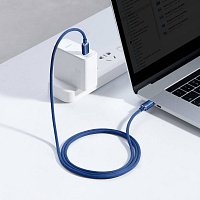 Baseus CAJY000603 Crystal Shine Series Datový Kabel USB-C - USB-C 100W 1,2m Blue