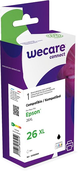 WECARE ARMOR ink kompatibilní s Epson XP510/520 T26214010, černá/black