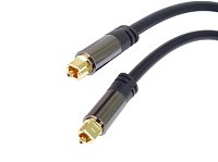 PremiumCord Toslink M/m 6mm, 2m, Gold Design