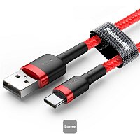 Baseus datový kabel Cafule USB-C 2m 2A červený