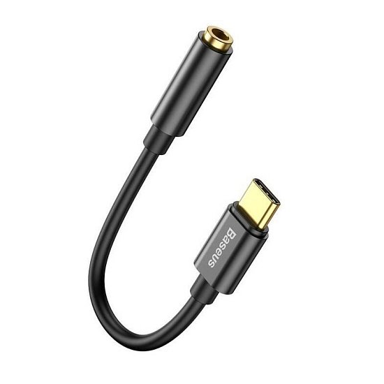 Baseus audio adaptér z USB-C na Jack 3,5mm černý