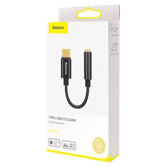 Baseus audio adaptér z USB-C na Jack 3,5mm černý