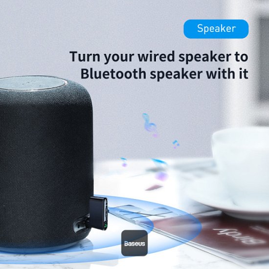 Baseus bluetoooth audio adaptér Qiyin černý